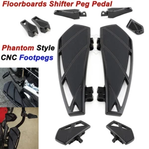 Phantom Black Floorboards Footpegs Shifter Peg Kit For Harley Touring Road Glide - Picture 1 of 16