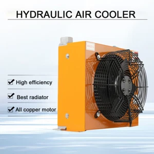 Industrial Hydraulic Oil Cooler W/Heat Dissipation Flow Fan Radiator 100L/min US - Picture 1 of 12