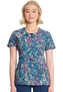 Infinity Women Scrubs Top Round Neck CK609, Size: M, Leopard Vibes - Picture 1 of 1