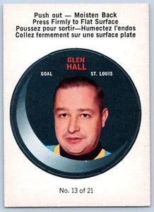 GLEN HALL 68-69 O-PEE-CHEE PUCK AUFKLEBER UNBENUTZT 1968-69 NR. 13 EX + 94131 - Bild 1 von 2