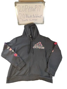 Adidas Hoodie Girls Youth Large Limited Edition Neon Rose Graphic Rare - Picture 1 of 8