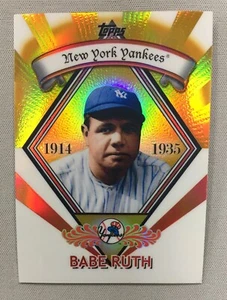 2009 Topps Chrome Babe Ruth Short-Print SP Rare Gold Refractor NEW YORK YANKEES - Picture 1 of 2
