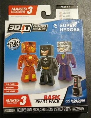 🔥 3D IT CHARACTER CREATOR DC COMICS SUPER HEROES BATMAN - JOKER - FLASH NEW! 🔥 - Image 1 of 3