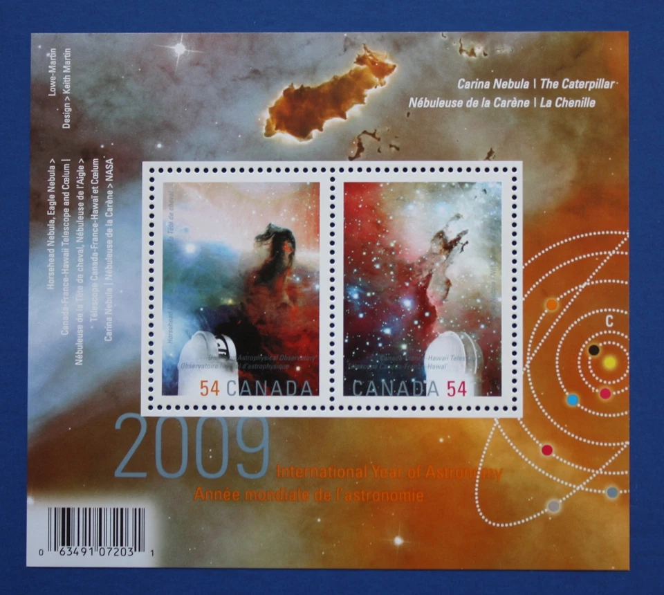 CANADA (#2323) 2009 International Year of Astronomy MNH souvenir sheet - Image 1 of 1