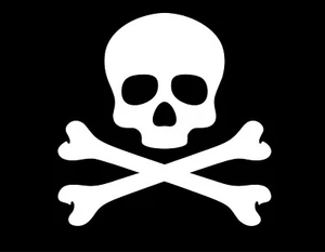 SKULL AND CROSSBONES 5X5 Vinyl Decal / Sticker / Window Sticker Graphic - Picture 1 of 6