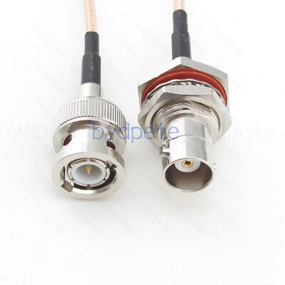 3ft RG316 BNC male plug to BNC female jack RF Pigtail Jumper Cable 100cm 3feet - Image 1 of 4