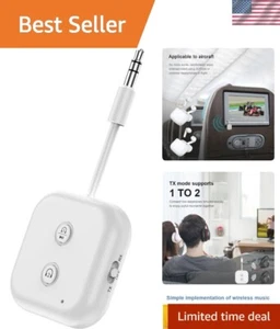 Bluetooth 5.3 Adapter Plastic Compact Low Latency Transmit/Receive Wireless A... - Picture 1 of 10