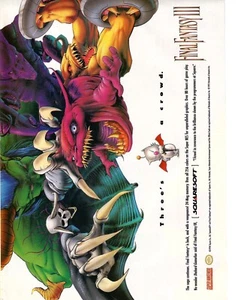 Anuncio impreso de videojuego Final Fantasy II 2 Sega SNES 1994 de colección - Imagen 1 de 1