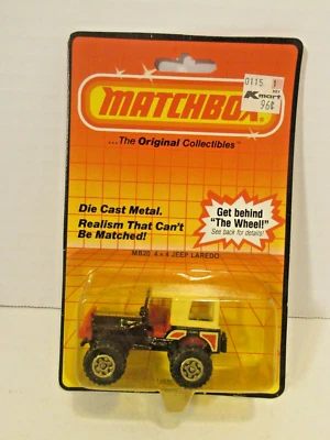 De colección 1983 Matchbox Diecast en tarjeta blister original MB20 Jeep Laredo 4x4 Foto 1 de 3