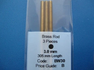 (7,32 €/m), Albion Alloys, Messingdraht-Set, Ø 3,0 mm, BW30 - Bild 1 von 1