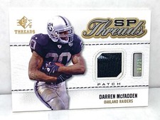 2009 UD SP THREADS DARREN MCFADDEN GAME USED PATCH SN 10/25 SP RAIDERS