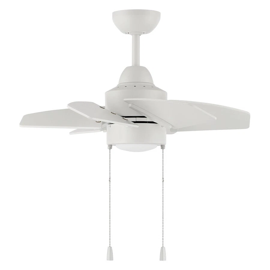 Craftmade Contemporary 24" Propel II Ceiling Fan/Light Kit, White - PPT24W6 - Image 1 of 1