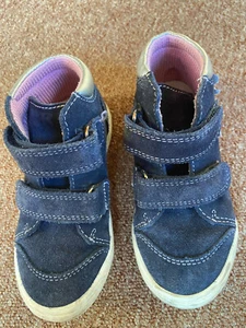549_Richter Kind Schuh blau Gr. 25 mit Einllegesohle u. Klettverschluß gut erh. - Bild 1 von 4