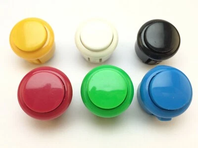 MARKENLOS Spielautomaten Drucktaster | 24 mm | Arcade, Taster