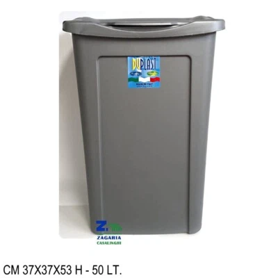 DUPLAST PORTABIANCHERIA MARGHERITA CHIUSO LT. 50 COLORE SILVER - GRIGIO CM 37X37X53 H