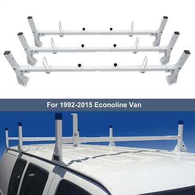 3 bar Ladder Cargo Roof Racks Steel 500Ib Fits Ford Econoline Van 92-14 2015 - Image 1 of 4