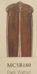 Monte Carlo Fan Carved Dark Walnut Solid Wood Blades MC5B180 - Picture 1 of 6