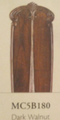 Monte Carlo Fan Carved Dark Walnut Solid Wood Blades MC5B180 - Image 1 of 4