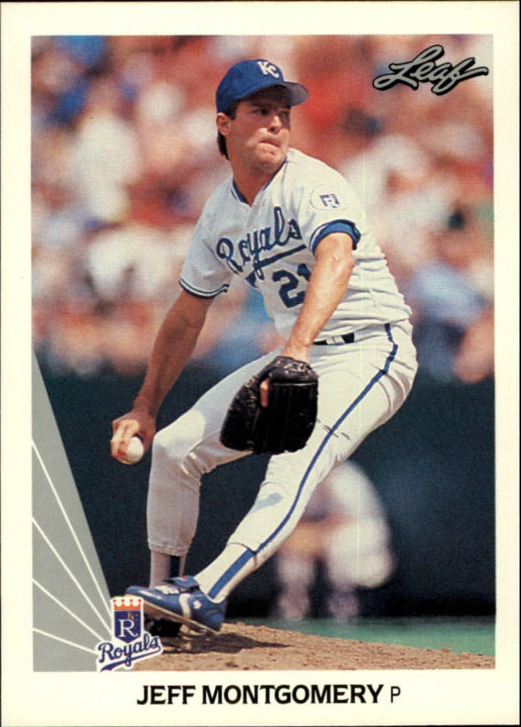 1990 Leaf Baseball Card #520 Jeff Montgomery