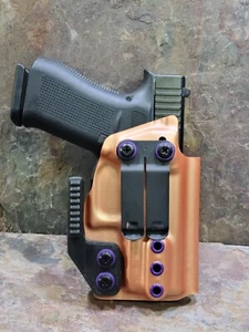 Kydex Holster Made To Fit Glock 43/43X & Glock 43X MOS Rose Gold Metal / Purple - Picture 1 of 7