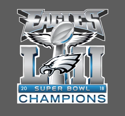 Calcomanía adhesiva Philadelphia Eagles Super Bowl Campeones Coche Camión Ventana Pared  Foto 1 de 4