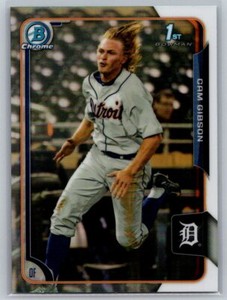 2015  Bowman Chrome #20 Cam Gibson Refractor TIGERS