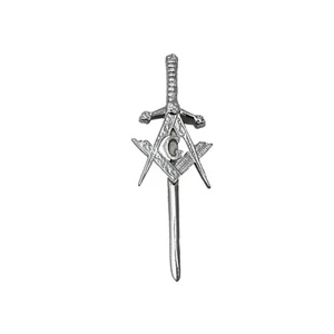 Scottish Masonic Kilt Pin 4" Silver Chrome Finish Kilt New Sporrans Pin - Picture 1 of 2