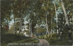 Burlington VT Lovers Lane Queen City Park Leighton Germany postcard G242 - Picture 1 of 2