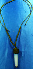Peruvian necklace woven in macrame thread and moonstone