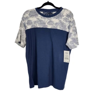 Company 81 Blue T-Shirt NWT Size Large Blue Tropical Palm Print Tee - Picture 1 of 7