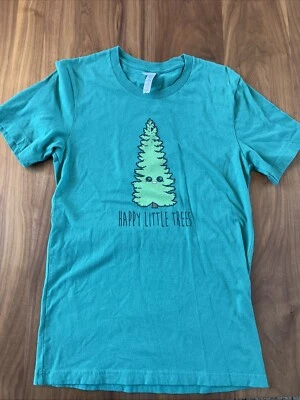 Camiseta de Lona Bella+Lona Manga Corta Para Mujer Talla S HAPPY LITTLE TREE “9” Foto 1 de 4