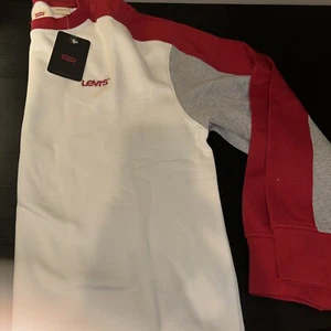 Levi’s Relaxed Fit Colorblocked Crewneck Sweatshirt Small NWT - Picture 1 of 3