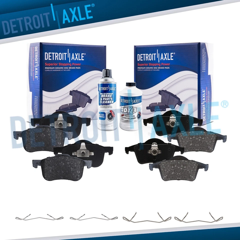 Pastillas de freno delanteras y traseras de cerámica con kit de hardware para Volvo S60 S80 V70 XC70 Foto 1 de 4