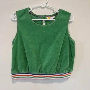 Boden Kelly Green Terry Cloth Cropped Tank Top Girl Size 110 cm/4-5 - Picture 1 of 5
