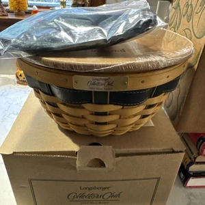 LONGABERGER collectors club 2004 ware basket - liner, protector and lid - NEW - Picture 1 of 7