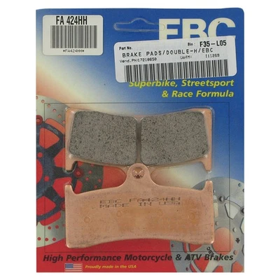 2002 Buell X1 Lightning Double-H Sintered Brake Pads, Manufacturer: EBC, - Image 1 of 2