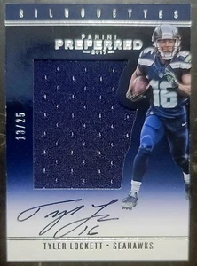 2017 Panini Preferred Tyler Lockett 13/25 On Card Auto Silhouette Patch-SEAHAWKS - Picture 1 of 2