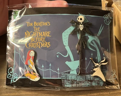 Juego de prendedores Disney Pesadilla antes de Navidad LE 2000 Jack Sally Zero sellado Foto 1 de 3