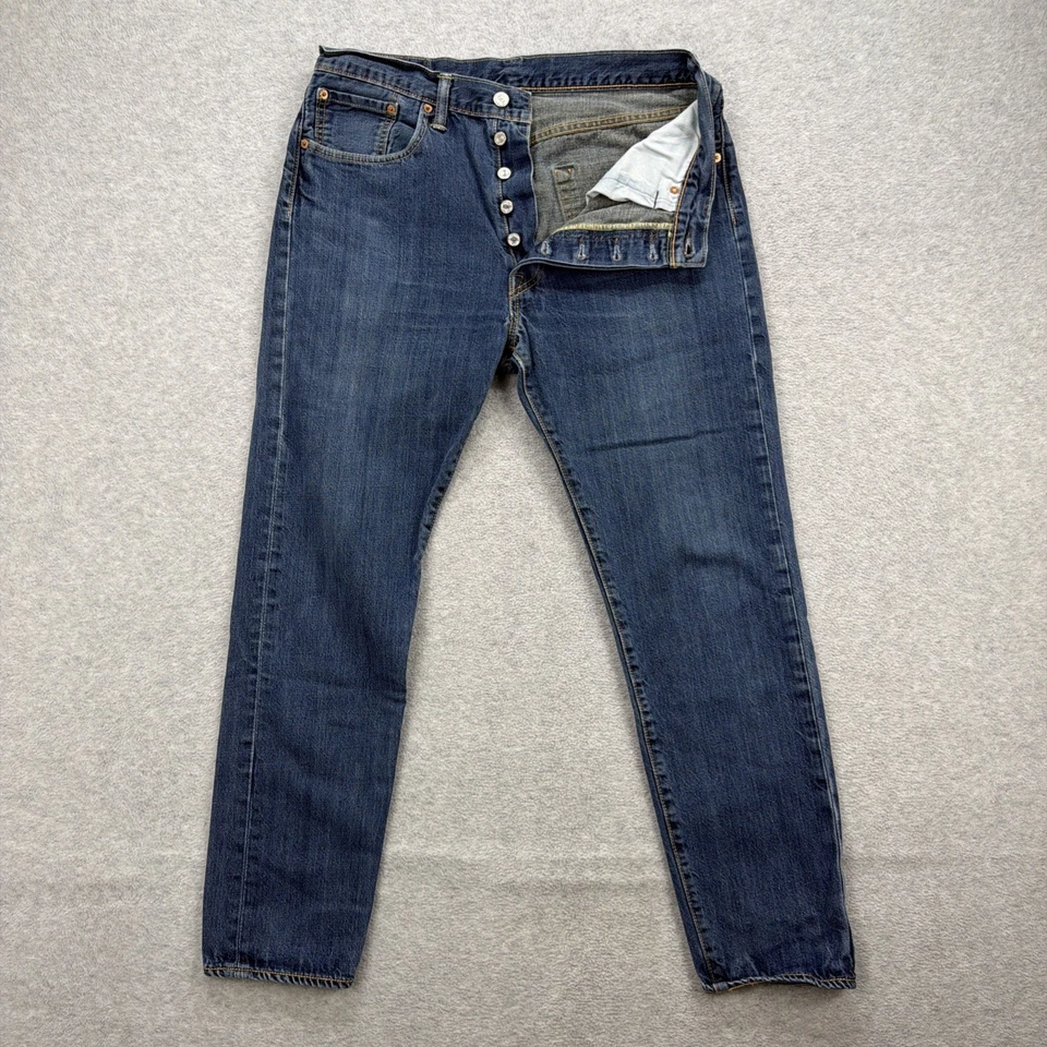 Pantalones de mezclilla Levis 501 CT para hombre 33x30* azules botones mosca cónicos personalizados clásicos Foto 1 de 4