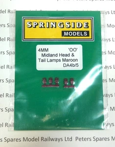 Springside SPDA4B/5 Midland Scheinwerfer & Rückleuchten (rotbraun) (Pk5) Spurweite OO - Bild 1 von 1