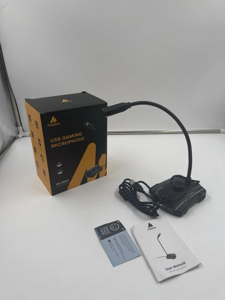 USB Computer Microphone MAONO AU-GM30 Omnidirectional Gooseneck Condenser PC Mic - Image 1 of 4