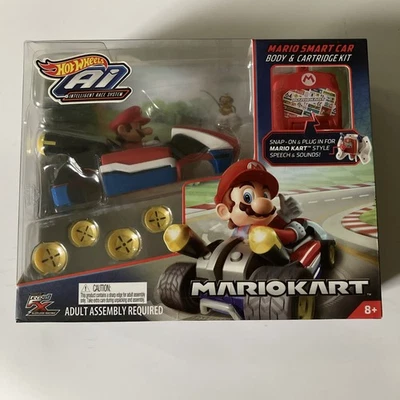 Hot Wheels Mario Kart Mario Smart Car Body & Cartridge Kit NEW - Image 1 of 4