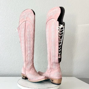 Botas de Vaquero Lane LEXINGTON Sobre la Rodilla para Mujer 5 Rosa Vaquera Occidental Con Cordones - Imagen 1 de 18