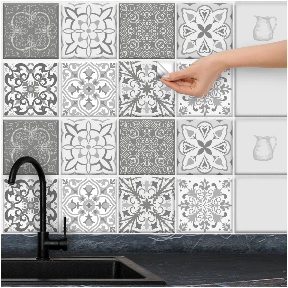 FoLIESEN Fliesenaufkleber für Küche und Bad - Fliesenfolie Set Patchwork No.4 - Bild 1 von 1
