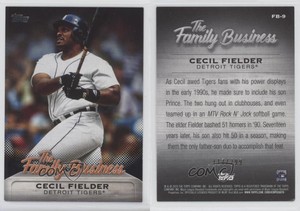 2019 Topps Update The Family Business Black /299 Cecil Fielder #FB-9