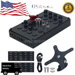SIMDT Button Box SIM Racing Control Box Racing Simulator+Panel+Aluminum Shell - Picture 1 of 8