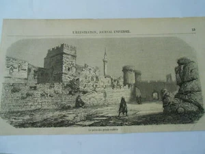 Gravure 1857 - Le palais des grands maitres Grece Greece - Foto 1 di 1