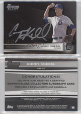 2012 Bowman Platinum Bowman Black Collection Auto /25 Corey Knebel #BBC-CK Auto