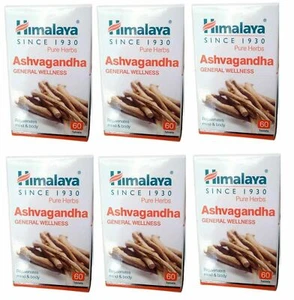 6 X ASHWAGANDA TABLETS HIMALAYA 360 TABLETS-HERBAL ASHVAGANDHA ASHWAGANDHA - Picture 1 of 2