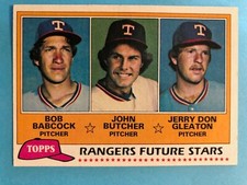 1981 Topps Card #41 Texas Rangers Future Stars - Babcock/Butcher/Don Gleason